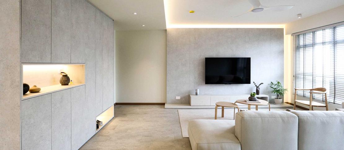 HDB Wabi Sabi Design - Living